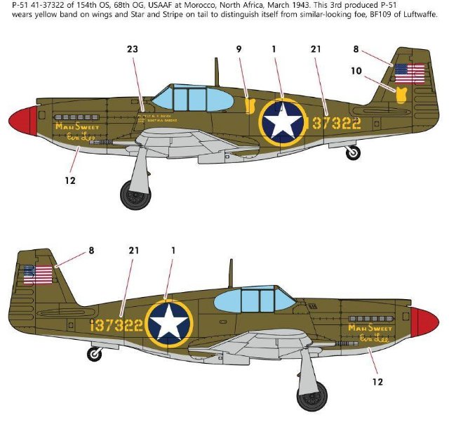 USAAF P-51 North Africa (Academy 1:48) 