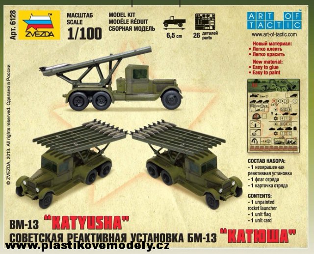 Wargames (WWII) military 6128 - BM-13 Katyusha (Zvezda 1:100) 