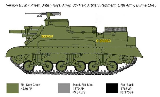 Samohybné dělo M7 Priest (Italeri 1:35) 