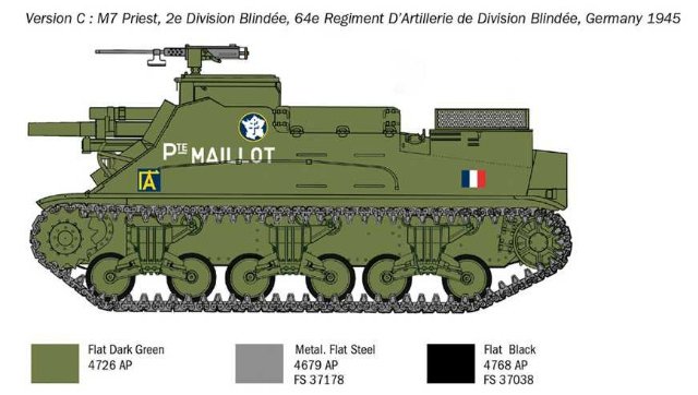 Samohybné dělo M7 Priest (Italeri 1:35) 