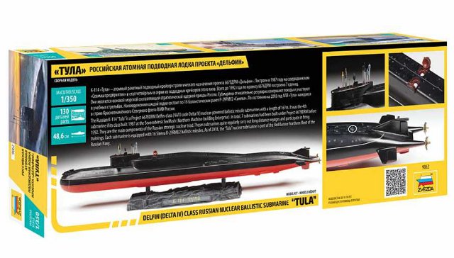 Ponorka Tula Submarine Delfin-Delta IV Class (Zvezda 1:350) 