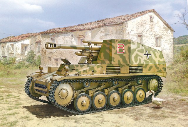 Sd.Kfz.124 Wespe 10.5 cm. Leichte Feldhaubitze (Italeri 1:72)