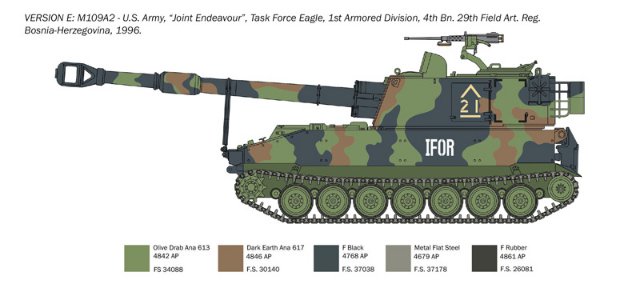 Samohybná houfnice M109-A2-A3-G (Italeri 1:35) 
