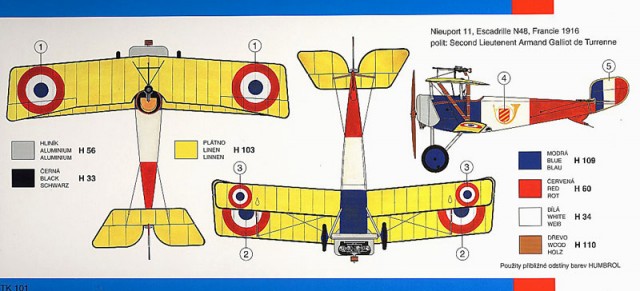 Nieuport 11-16 Bebe (Směr 1:48) 