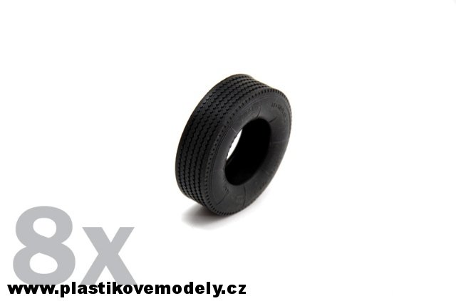 TRAILER RUBBER TYRES (8x) (Italeri 1:24) 