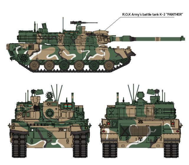 Tank R.O.K. ARMY K2 BLACK PANTHER (Academy 1:35) 