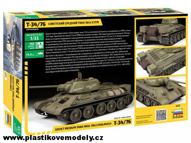 Tank T-34/76 mod.1943 Uralmash (Zvezda 1:35) 