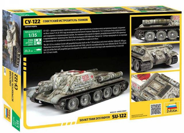 Stíhač tanků SU-122 (Zvezda 1:35) 