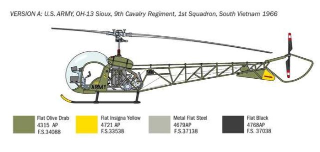 Bell OH-13 Sioux Corean War (Italeri 1:48)