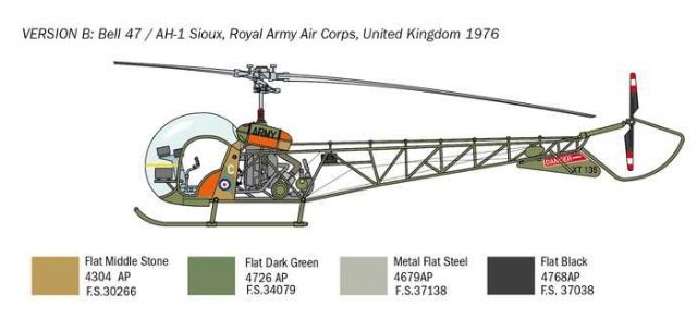 Bell OH-13 Sioux Corean War (Italeri 1:48)