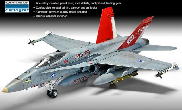 F-A-18A+ VMFA Red Devils (Academy 1:72) 