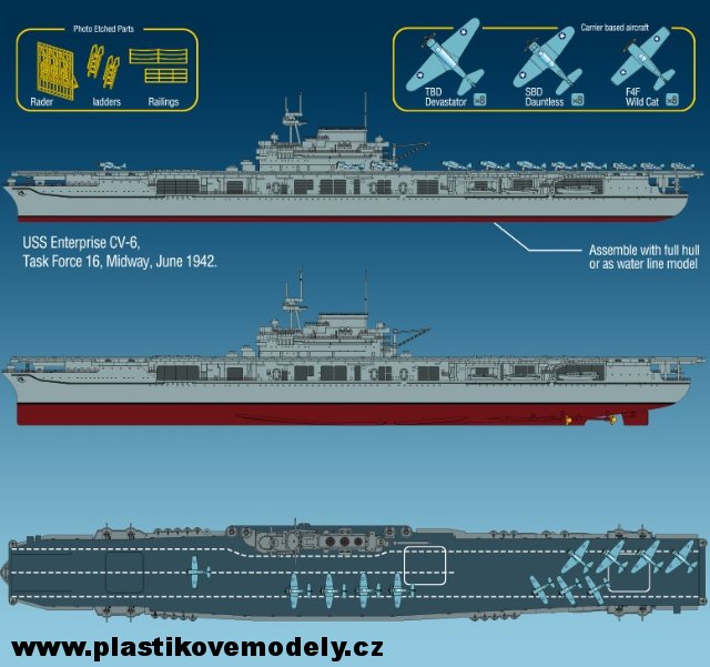 USS Enterpise CV-6 (Academy 1:700) 