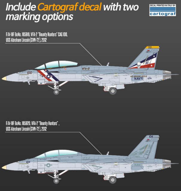 USN F-A-18F VFA-2 Bounty Hunters (1:72) 
