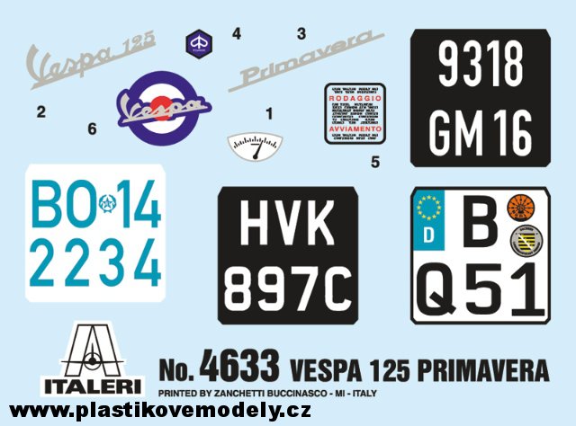 VESPA 125 PRIMAVERA (Italeri 1:9) 