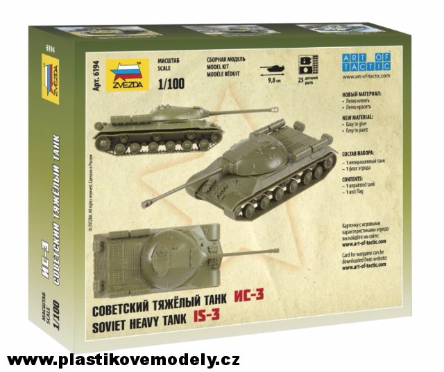 Wargames (WWII) tank 6194 - Soviet Tank IS-3 (Zvezda 1:100) > 1:100