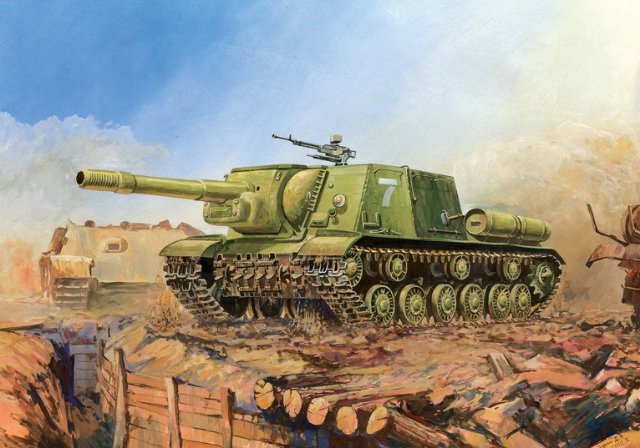 Samohybné dělo ISU-152 (Zvezda 1:72) 