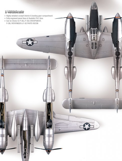 P-38J Combination Version (Academy 1:48) 