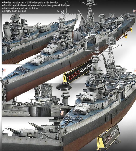 USS CA-35 Indianapolis (Academy 1:350) 