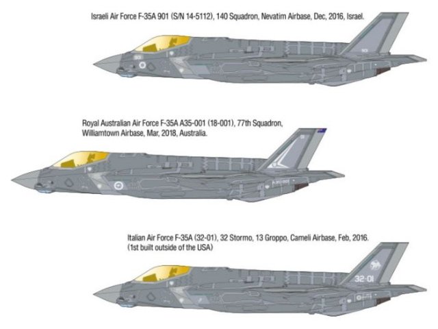 F-35A Seven Nation Air Force MCP (Academy 1:72) 