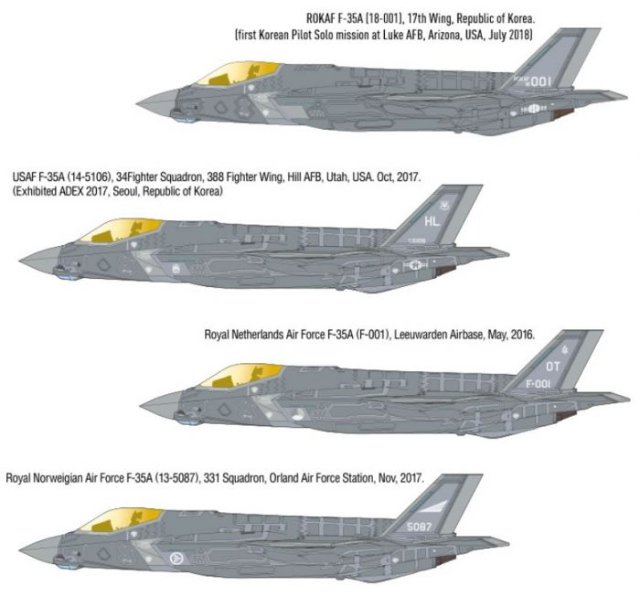 F-35A Seven Nation Air Force MCP (Academy 1:72) 