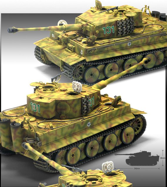 Tiger I Mid. 70th Anniversary (Academy 1:35) 