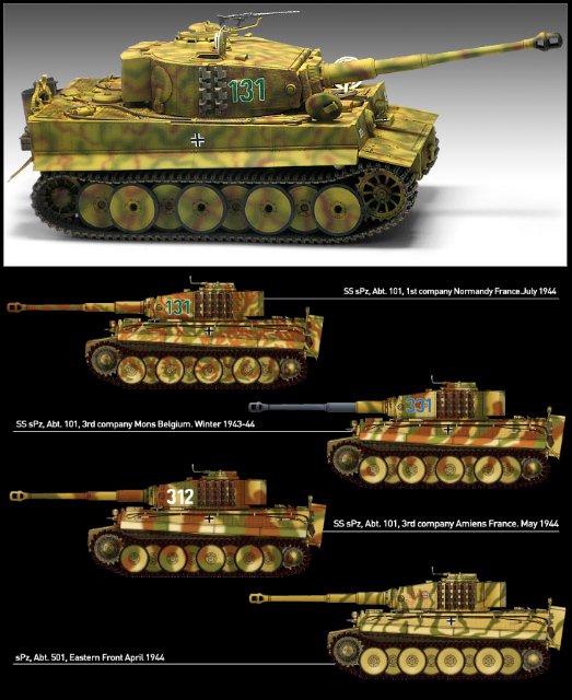 Tiger I Mid. 70th Anniversary (Academy 1:35) 