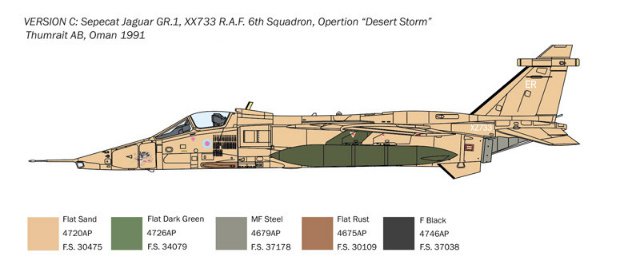 Sepecat JAGUAR GR.1-3 R.A.F. (Italeri 1:72) 