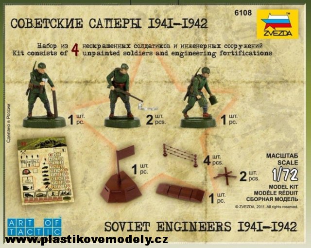 Wargames (WWII) figurky 6108 - Soviet Engineers WWII (Zvezda 1:72) > 1:72