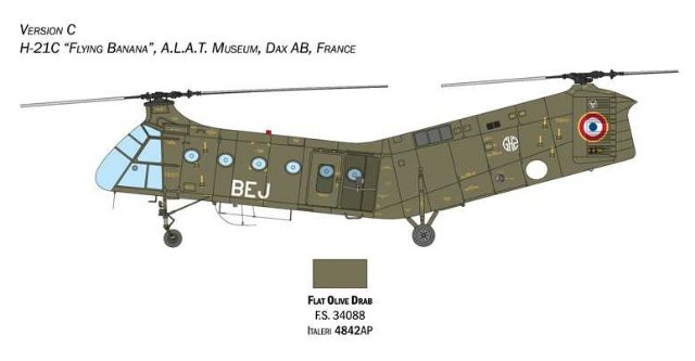 H-21C Flying Banana GunShip (Italeri 1:48) 