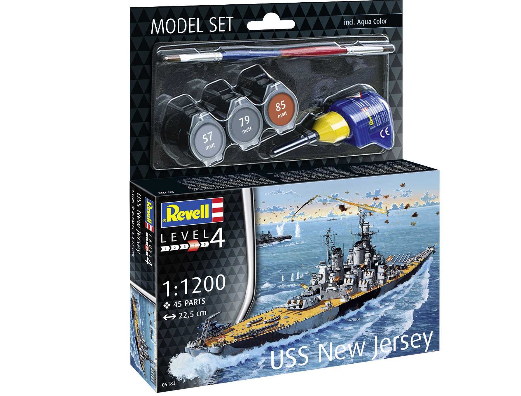 Set - Battleship USS New Jersey (Revell 1:1200)