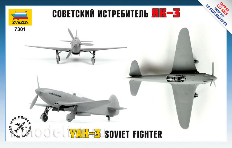 Snap Kit letadlo Yak-3 Soviet Fighter (Zvezda 1:72)