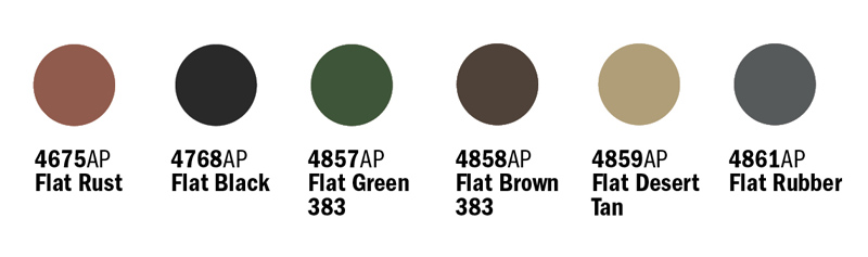 Sada akrylových barev 442AP - MODERN MILITARY VEHICLES (U.S./N.A.T.O.) 6 ks