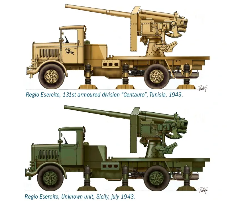 Autocannon Ro3 with 90/53 AA gun (1:72)