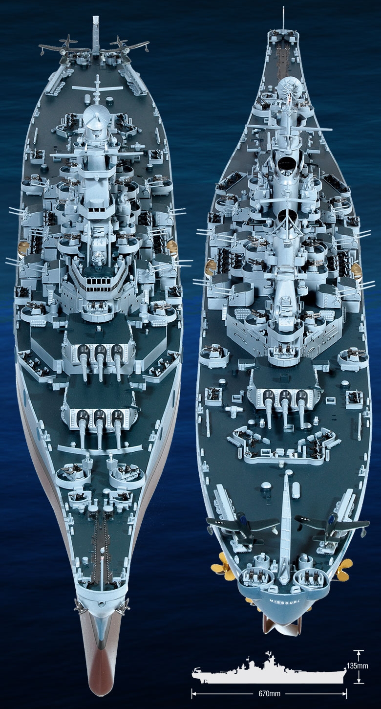 Bitevní loď USS Missouri BB-63 (Academy 1:400) 