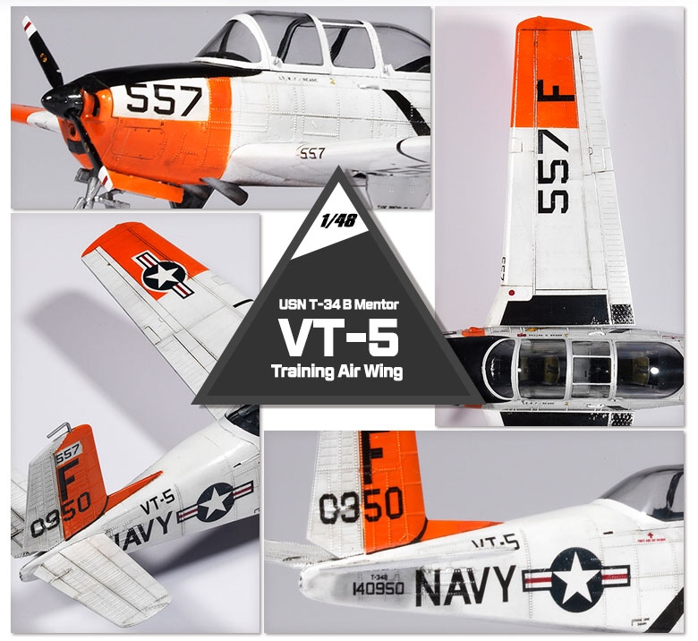 Beechcraft T-34B Mentor ″VT-5 Training Ari Wing (Academy 1:48) 