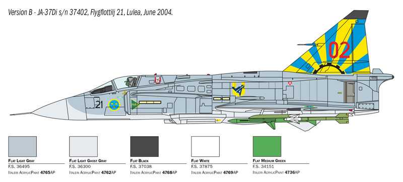 SAAB JA 37-AJ 37 VIGGEN (Italeri 1:48) 