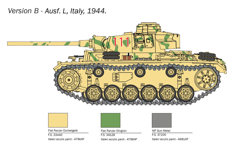 Pz. Kpfw. III Ausf. J//L/M/N (Italeri 1:56)
