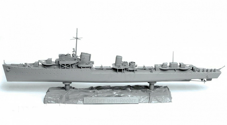 German Destroyer Z-17 Diether von Roeder (Zvezda 1:350) 