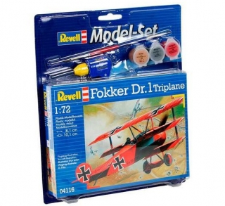 64116 - ModelSet FOKKER DR.1 Triplane (Revell 1:72) 