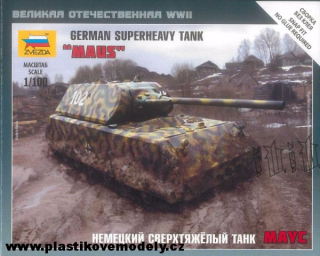 Wargames (WWII) tank 6213 - German Superheavy Tank Maus (Zvezda 1:100) 