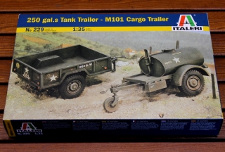 250 GAL.S TANK TRAILER - M101 CARGO TRAILER (Italeri 1:35) 