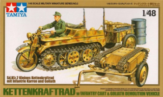 Kettenkraftrad w-Cart+Goliath (Tamiya 1:48) 