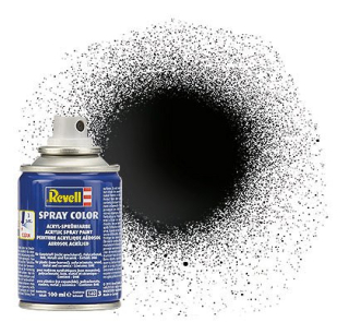 Barva ve spreji - 34107 leská černá (black gloss)(Revell 100ml) 